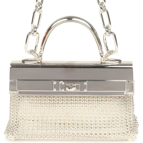 Hermes Kellymorphose Kelly Sac Bijou Chaine Sterling Silver Hardware