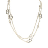 Pre-owned Hermes Farandole Rope Necklace 120 cm Sterling Silver Hardware - Thumbnail View 1