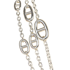 Hermes Farandole Rope Necklace 160cm Sterling Silver Hardware