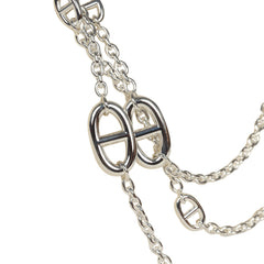 Hermes Farandole Rope Necklace 160cm Sterling Silver Hardware
