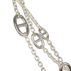 Hermes Farandole Rope Necklace 160cm Sterling Silver Hardware