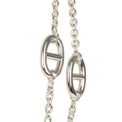 Hermes Farandole Rope Necklace 120cm Sterling Silver Hardware