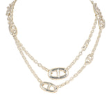 Hermes Farandole Rope Necklace 80cm Sterling Silver Hardware - Thumbnail View 1