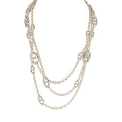 Hermes Farandole Rope Necklace 160cm Sterling Silver