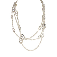 Hermes Farandole Rope Necklace 160cm Sterling Silver