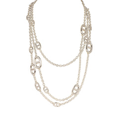 Hermes Farandole Rope Necklace 160cm Sterling Silver