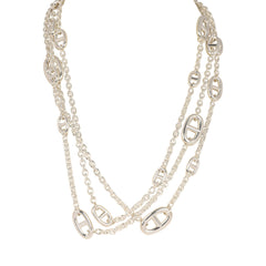 Hermes Farandole Rope Necklace 160cm Sterling Silver