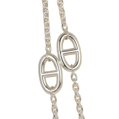 Hermes Farandole Rope Necklace 120cm Sterling Silver Hardware