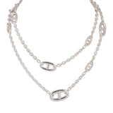 Hermes Farandole Rope Necklace 80cm Sterling Silver Hardware - Thumbnail View 1