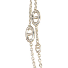 Hermes Farandole Rope Necklace 120cm Sterling Silver Hardware