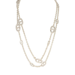 Hermes Farandole Rope Necklace 120cm Sterling Silver Hardware
