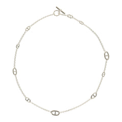 Hermes Farandole Rope Necklace 80cm Sterling Silver Hardware