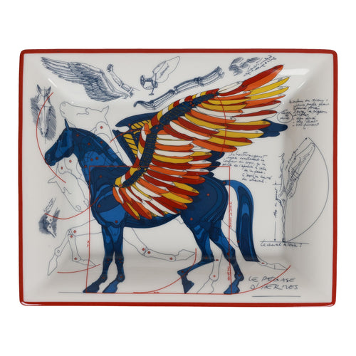 Hermes "Pegase" Anis Outremer Porcelain Change Tray
