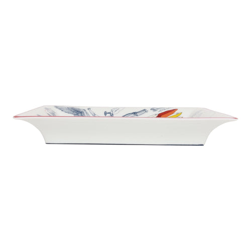 Hermes "Pegase" Anis Outremer Porcelain Change Tray
