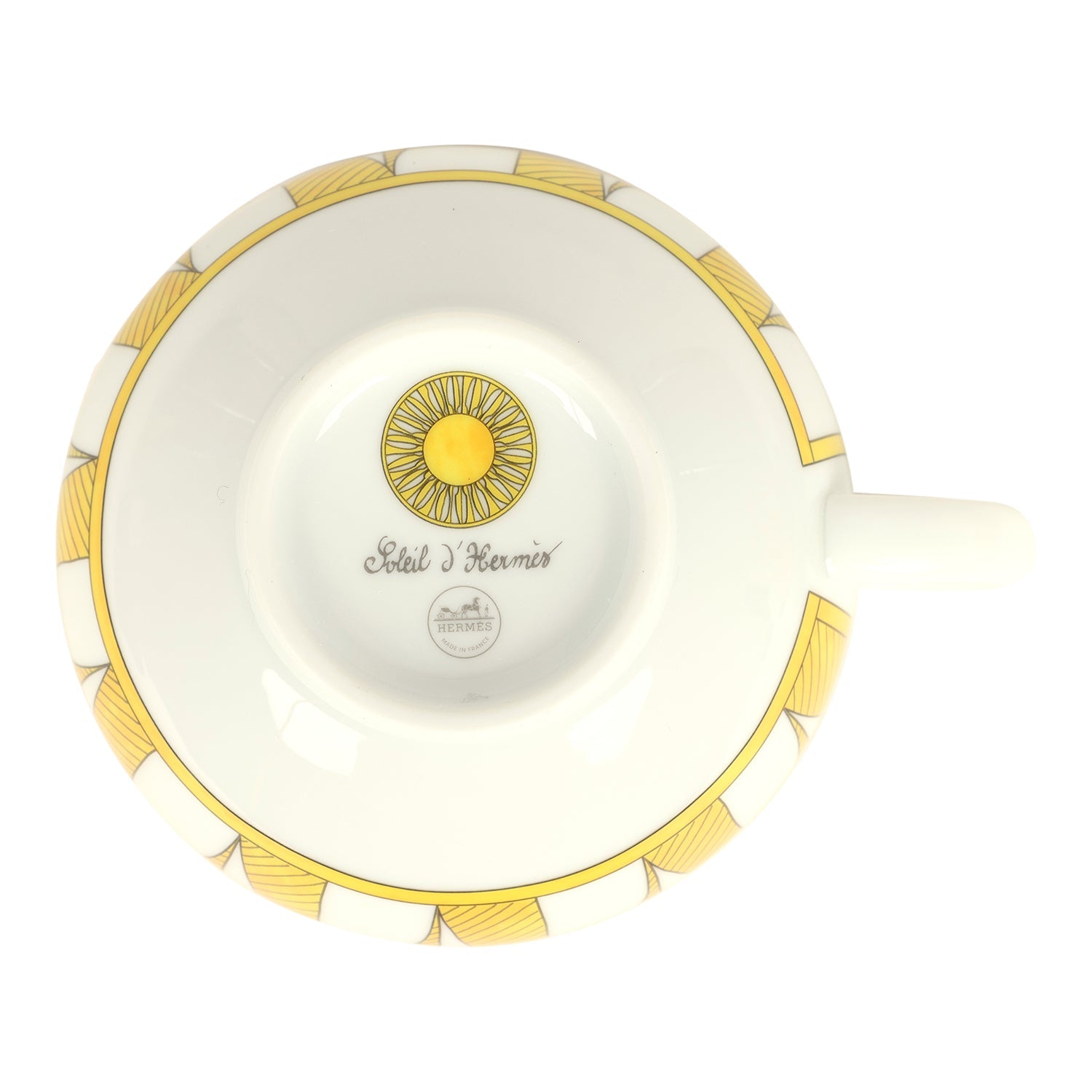Tasse Hermès Soleil D'Hermès N°2 – Jaune, Porcelaine De France, 300ml, Paire