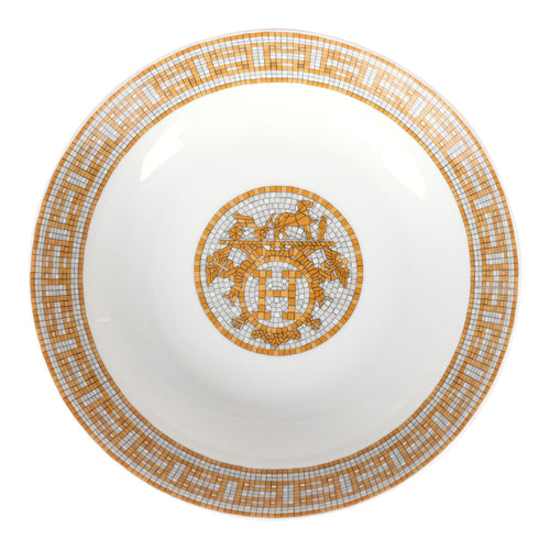 Hermes Mosaique Au 24 Gold Cereal Bowl Set Gold Porcelain