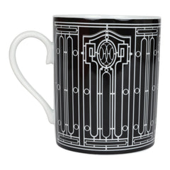 Hermes "H Deco" Black/White Porcelain Mug N°2