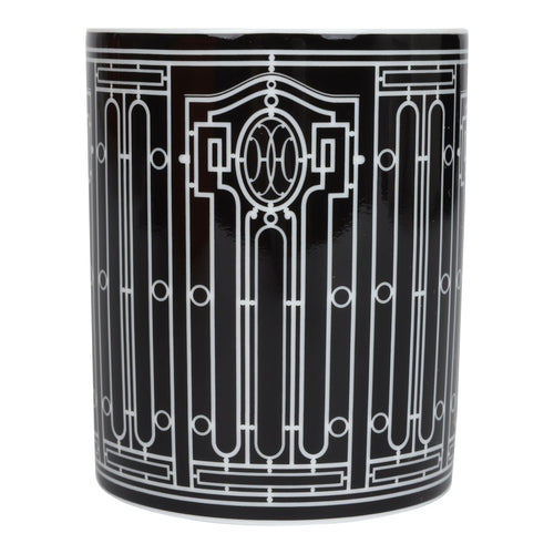 Hermes "H Deco" Black/White Porcelain Mug N°2