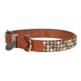 Custom Multicolored Swarovski Crystal Hermes Etriviere III Dog Collar M/L Dark Irish Vache Bridle Sterling Silver - Thumbnail View 3