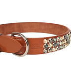 Custom Multicolored Swarovski Crystal Hermes Etriviere III Dog Collar M/L Dark Irish Vache Bridle Sterling Silver - Thumbnail View 6