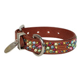 Custom Multicolored Swarovski Crystal Hermes Etriviere III Dog Collar XS Dark Irish Vache Bridle Sterling Silver - Thumbnail View 3