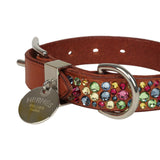 Custom Multicolored Swarovski Crystal Hermes Etriviere III Dog Collar XS Dark Irish Vache Bridle Sterling Silver - Thumbnail View 7