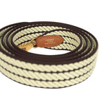 Hermes Sangle Bag Strap 50MM Prunoir, Jaune Milton, Gold Cordage Canvas and Swift Gold Hardware - Thumbnail View 3