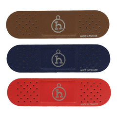 Hermes Band-Aid Etain, Rouge Casaque, Bleu Navy Milo Lambskin