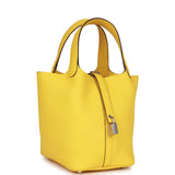 Hermes Picotin Lock 18 Jaune de Naples Clemence Palladium Hardware