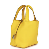 Hermes Picotin Lock 18 Jaune de Naples Clemence Palladium Hardware