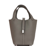 Hermes Picotin Lock 18 Gris Meyer Clemence Palladium Hardware