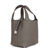 Hermes Picotin Lock 18 Gris Meyer Clemence Palladium Hardware