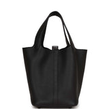 Hermes Picotin 18 Monochrome Black Clemence Black Hardware