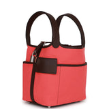 Hermes Picotin Cargo 18 Rose Texas and Rouge Sellier Swift and Toile Canvas Palladium Hardware