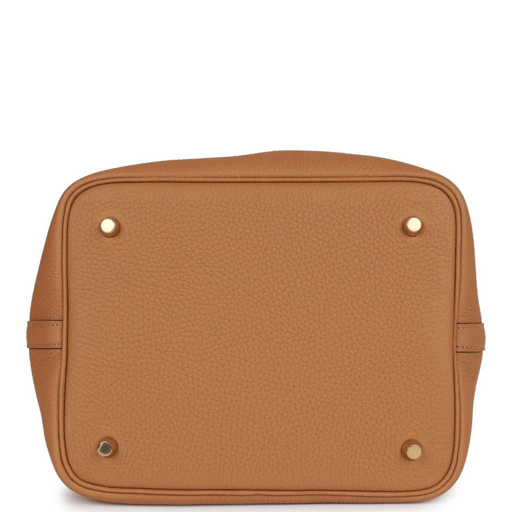 Hermes Picotin Lock 22 Biscuit Clemence Gold Hardware – Madison Avenue ...