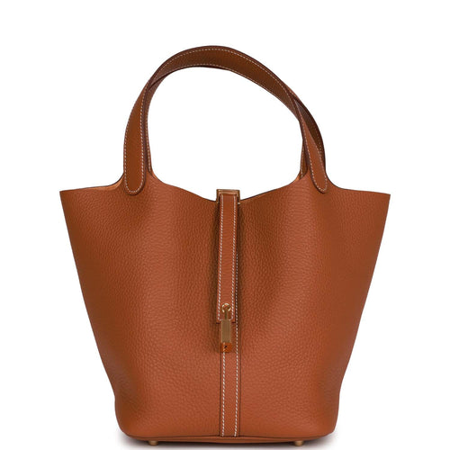 Shop HERMES Picotin Lock Vanity Bags A4 2WAY Leather Purses Bucket