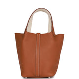 Hermes Eclat Picotin 18cm Gold Clemence Palladium Hardware