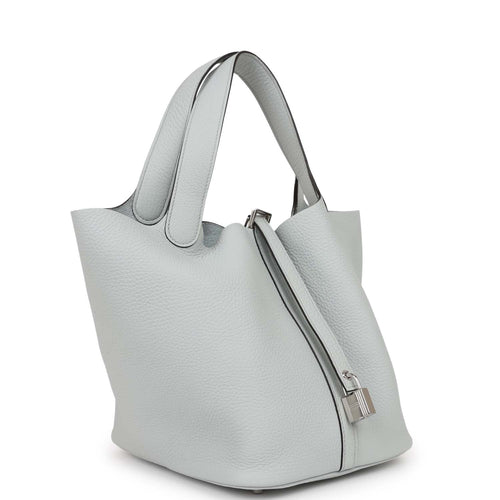 Hermes Personal Birkin bag 40 Vert rousseau/ Pearl grey Togo leather Matt  silver hardware
