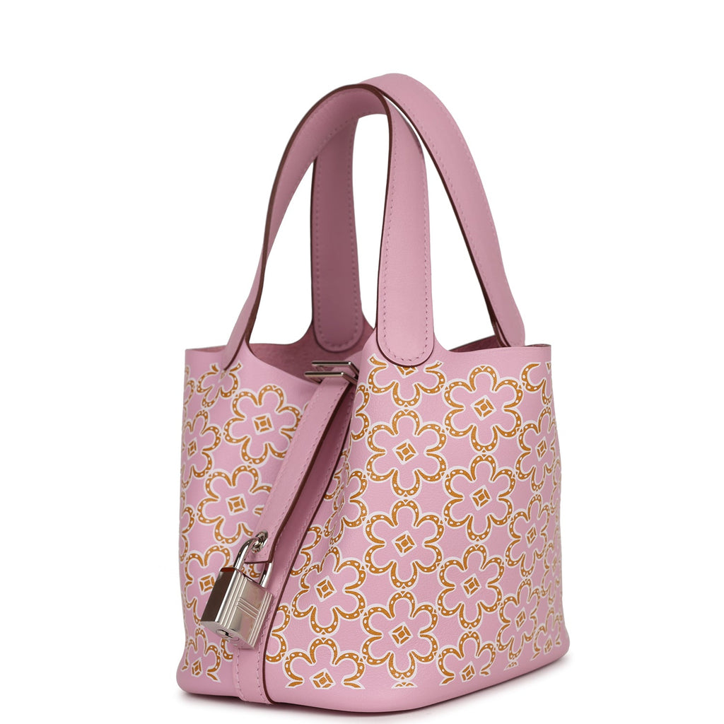 Hermès Micro Lucky Daisy Picotin 14 Swift Mauve Sylvestre Bag : A