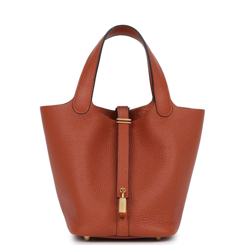 Shop HERMES Picotin Lock Casual Style Street Style Plain Leather