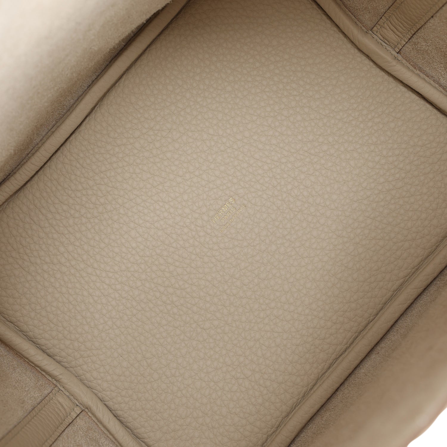 HERMES 25S PICOTIN LOCK 22 IN CROMWELL GRAY CALFSKIN GOLD HARDWARE