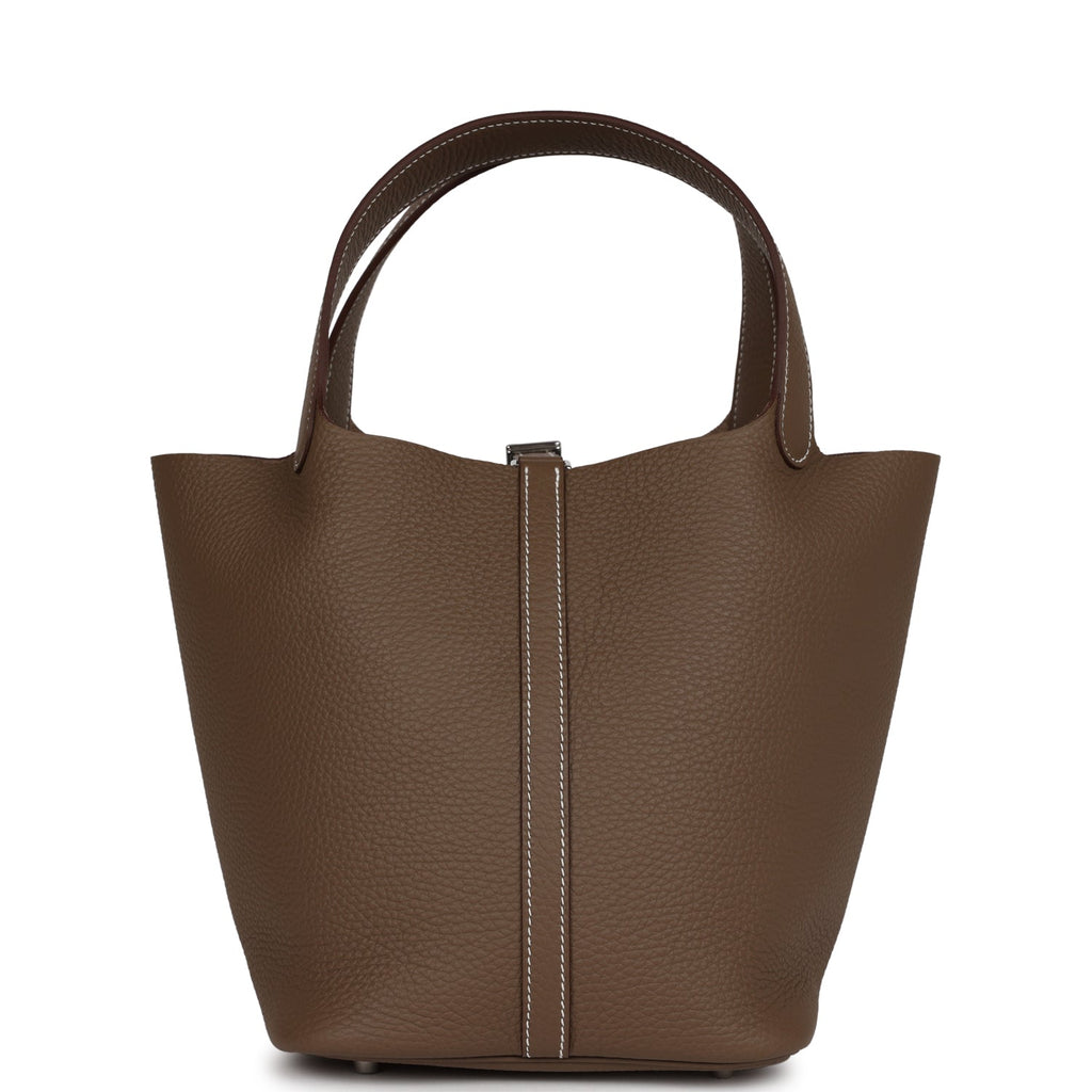 The House of Brandz - HERMES Picotin 18 Color: Etoupe Leather