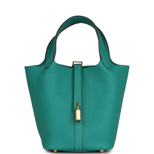 Hermes Picotin 18 Vert Veronese Clemence Gold Hardware