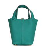 Hermes Picotin 18 Vert Veronese Clemence Gold Hardware