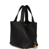 Hermes Picotin Lock 18 Black Clemence Gold Hardware