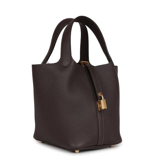 Hermes Picotin 18 Macassar Clemence Gold Hardware