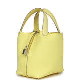 Hermes Picotin Lock 18 Limoncello Ostrich and Clemence Touch Palladium Hardware