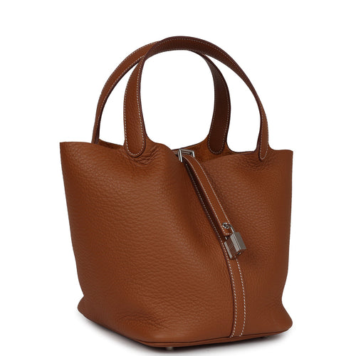 Hermes Picotin Lock 22 Gold Clemence Palladium Hardware