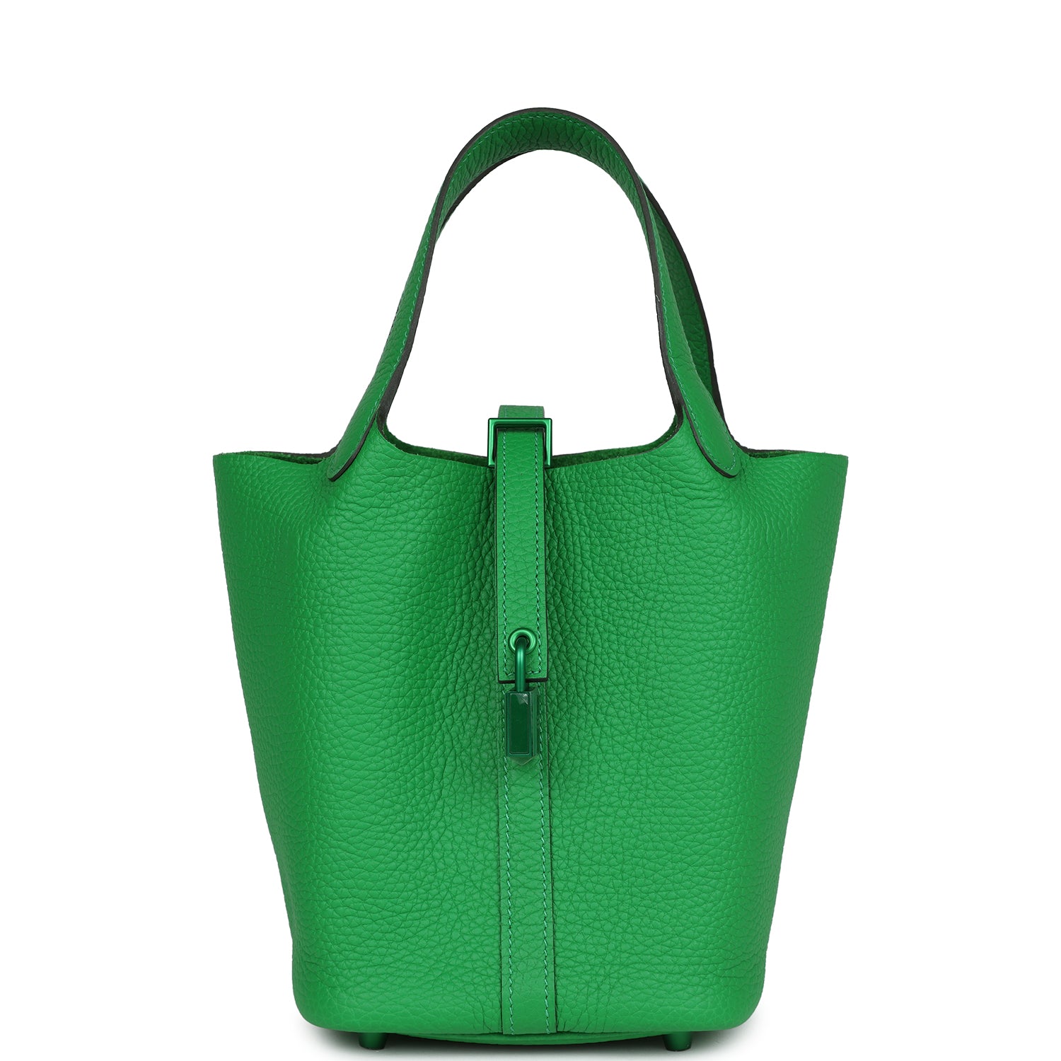 Hermes Monochrome Picotin 18 Bambou Clemence Green Hardware – Madison ...