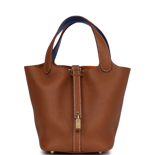 Hermes Eclat Picotin Lock 18 Gold Clemence Gold Hardware